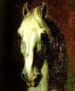 charles emile callande tete de cheval blanc oil on canvas